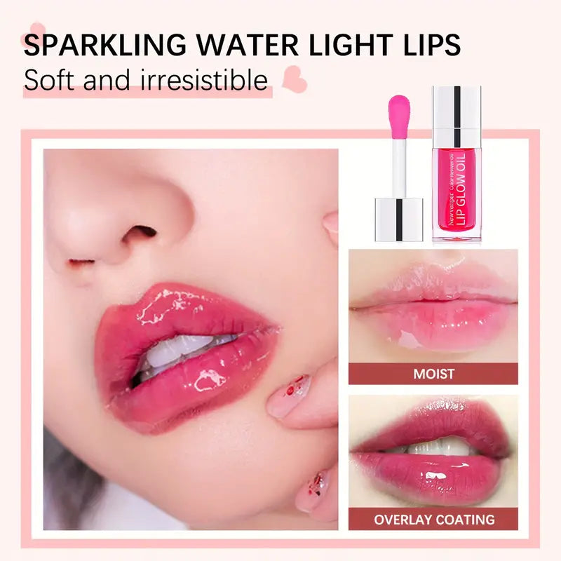 Hydrating Lip Glow Oil Long Lasting Lip Gloss Transparent Toot Lip Balm Moisturizing Lip Oil For Lip Care And Dry Lips CHERRY For Music Festival