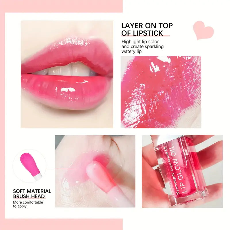 Hydrating Lip Glow Oil Long Lasting Lip Gloss Transparent Toot Lip Balm Moisturizing Lip Oil For Lip Care And Dry Lips CHERRY For Music Festival